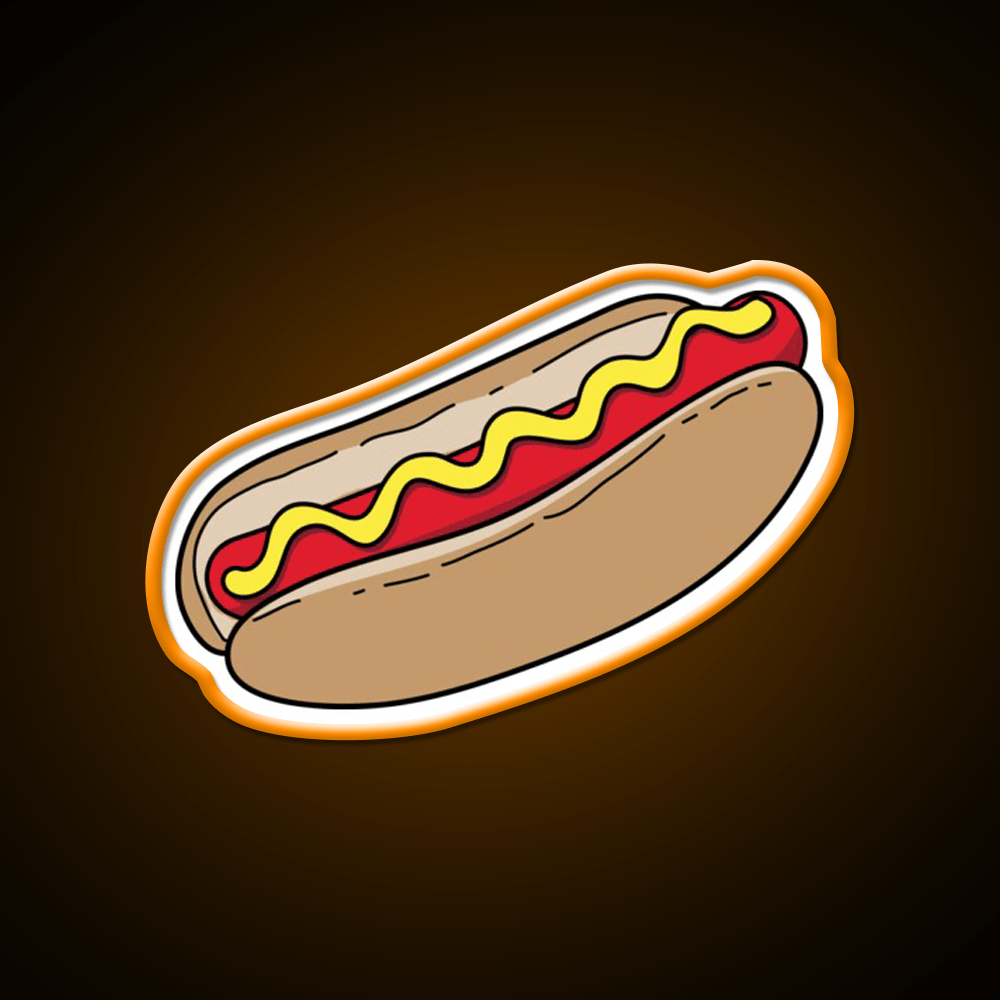 Hot Dog Snack Food Led Neon Sign For Snack Room Rgb Color - Shineneon