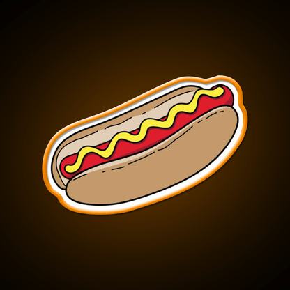 Hot Dog Snack Food Led Neon Sign For Snack Room Rgb Color - Shineneon