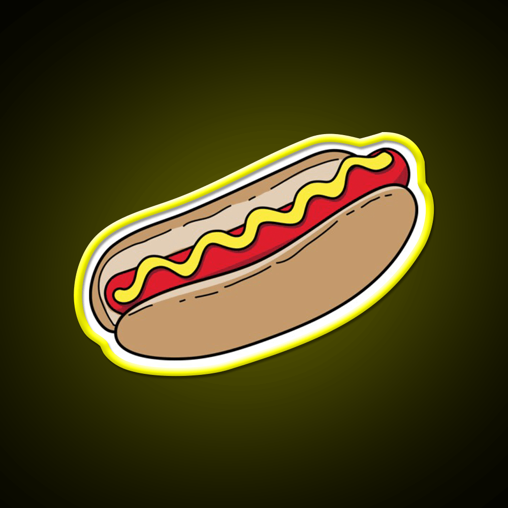 Hot Dog Snack Food Led Neon Sign For Snack Room Rgb Color - Shineneon