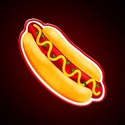 Hot Dog Snack Food Led Neon Sign For Vending Area Rgb Color - Shineneon