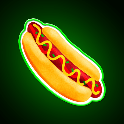 Hot Dog Snack Food Led Neon Sign For Vending Area Rgb Color - Shineneon