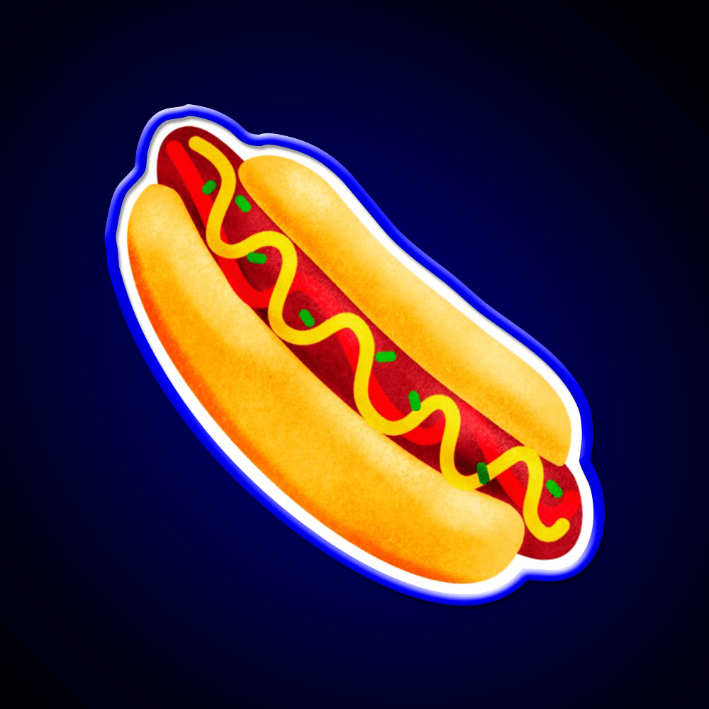 Hot Dog Snack Food Led Neon Sign For Vending Area Rgb Color - Shineneon