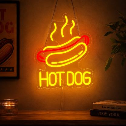 Hot Dog Steam Neon Sign LED Neon Sign high-converting product image