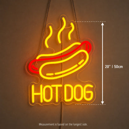 Hot Dog Steam Neon Sign LED Neon Sign size image