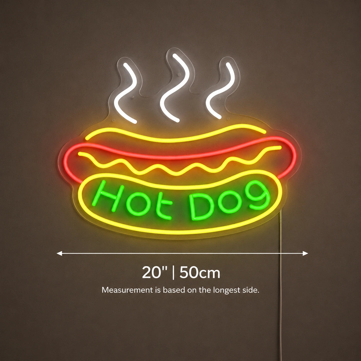Hot Dog Wall Neon Sign LED Neon Sign size image
