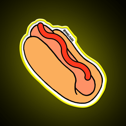 Hot Dog With Ketchup Snack Food Led Neon Sign Rgb Color - Shineneon