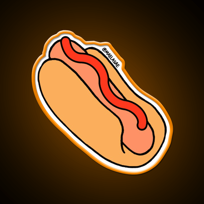 Hot Dog With Ketchup Snack Food Led Neon Sign Rgb Color - Shineneon