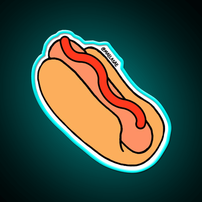 Hot Dog With Ketchup Snack Food Led Neon Sign Rgb Color - Shineneon