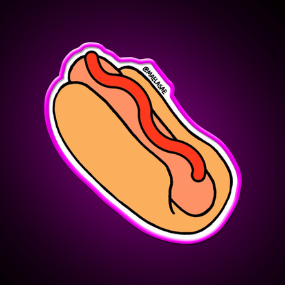 Hot Dog With Ketchup Snack Food Led Neon Sign Rgb Color - Shineneon