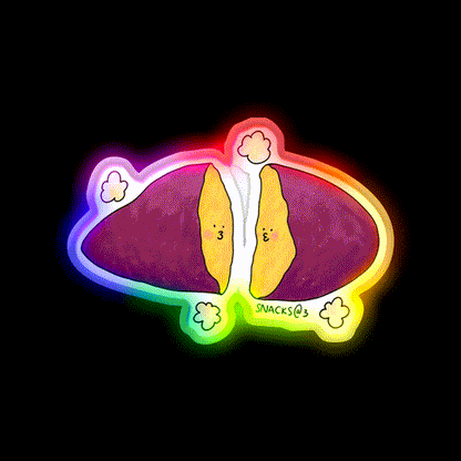 Hot Hot Baked Sweet Potato Snack Food Led Neon Sign Rgb Color - LED neon sign close-up detail