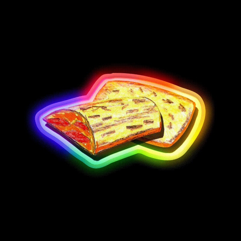 Hot Pockets Snack Food Led Neon Sign Rgb Color - LED neon sign close-up detail