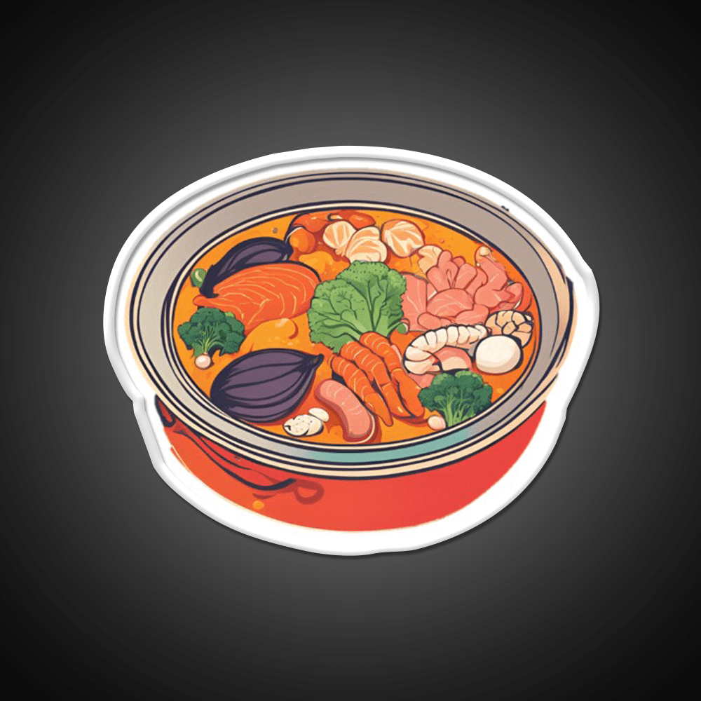 Hot Pot Led Neon Sign Chinese Food Rgb Color - Shineneon
