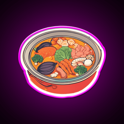 Hot Pot Led Neon Sign Chinese Food Rgb Color - Shineneon