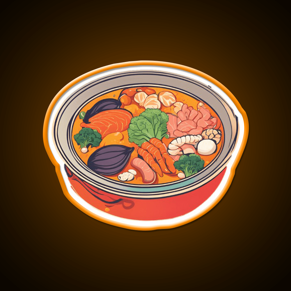 Hot Pot Led Neon Sign Chinese Food Rgb Color - Shineneon