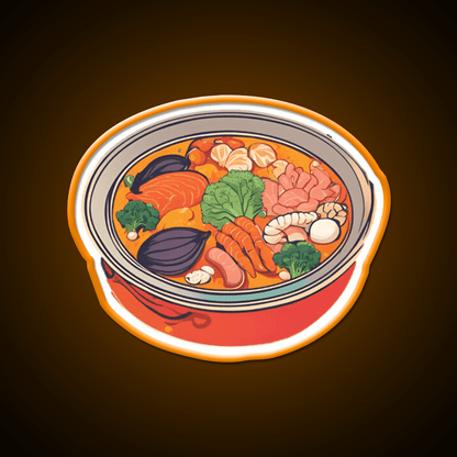 Hot Pot Led Neon Sign Chinese Food Rgb Color - Shineneon