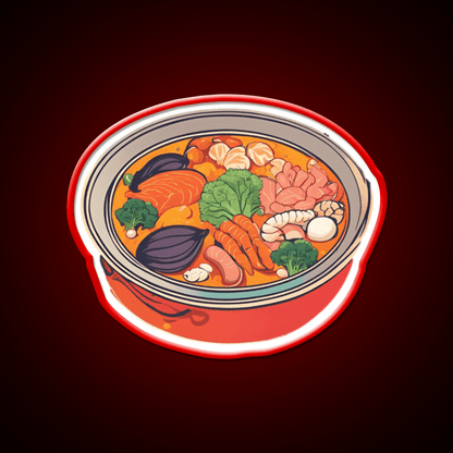 Hot Pot Led Neon Sign Chinese Food Rgb Color - Shineneon
