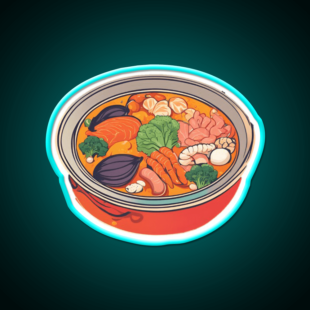 Hot Pot Led Neon Sign Chinese Food Rgb Color - Shineneon