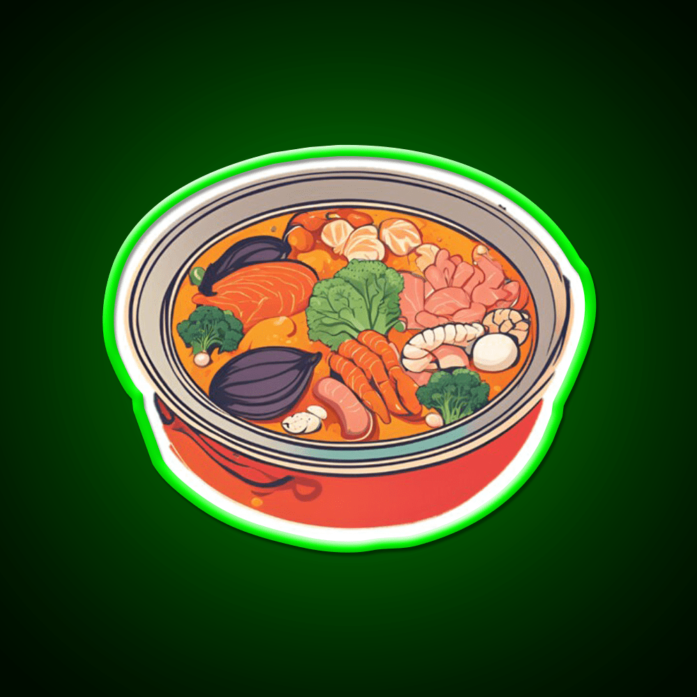 Hot Pot Led Neon Sign Chinese Food Rgb Color - Shineneon