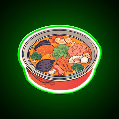 Hot Pot Led Neon Sign Chinese Food Rgb Color - Shineneon