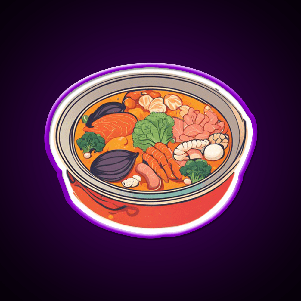 Hot Pot Led Neon Sign Chinese Food Rgb Color - Shineneon