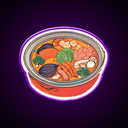 Hot Pot Led Neon Sign Chinese Food Rgb Color - Shineneon