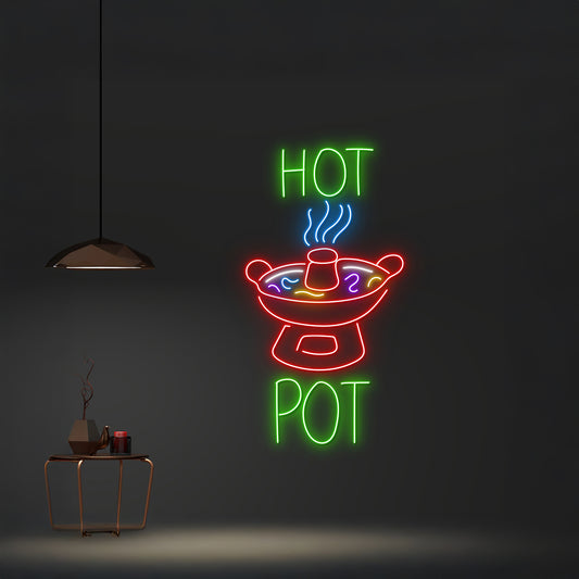 Hot Pot Neon Sign Restaurant Neon Light