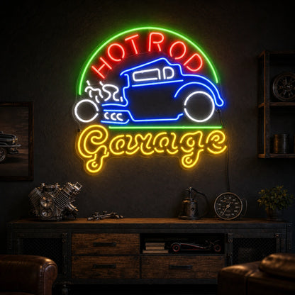 Hot Rod Garage LED Neon Sign high-converting product image
