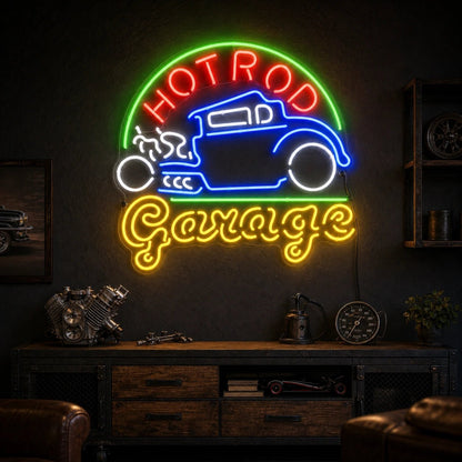 Hot Rod Garage LED Neon Sign - Shineneon