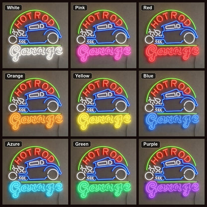 Hot Rod Garage LED Neon Sign - Shineneon