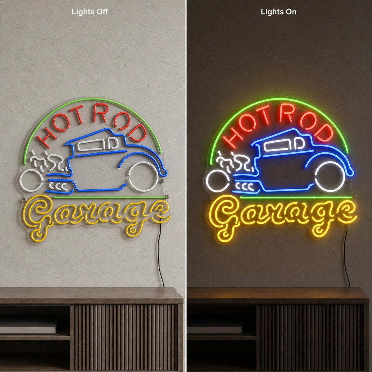 Hot Rod Garage LED Neon Sign - Shineneon