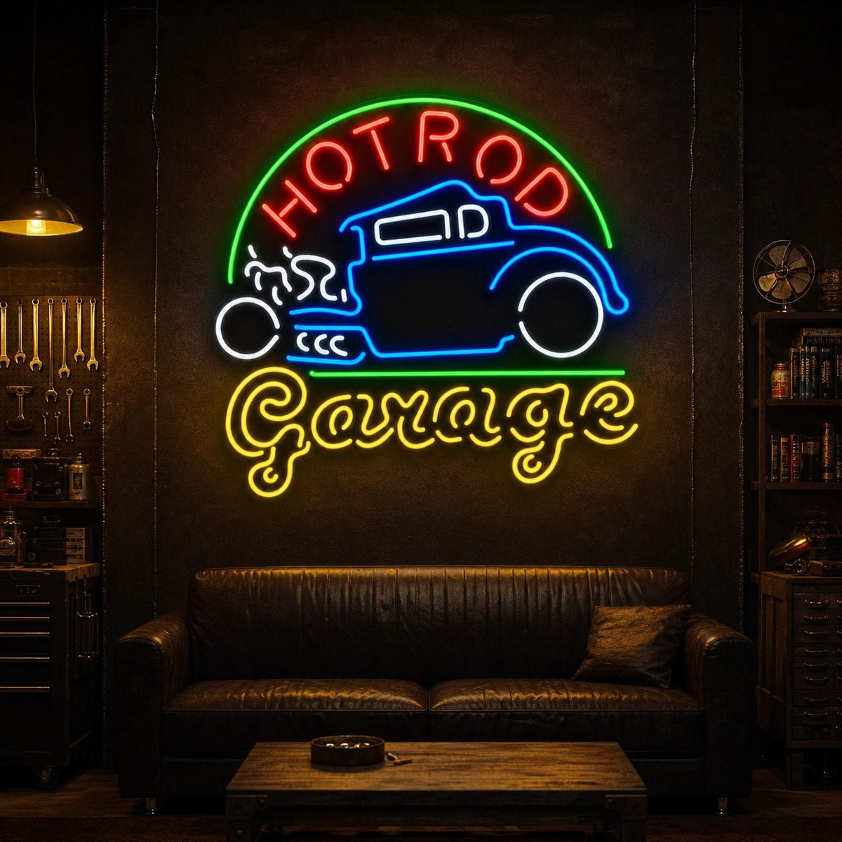 Hot Rod Garage LED Neon Sign Garage Neon Sign - Shineneon