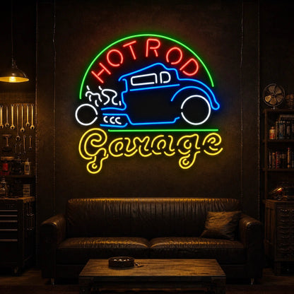 Hot Rod Garage LED Neon Sign Garage Neon Sign - Shineneon