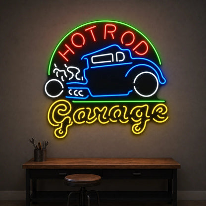 Hot Rod Garage LED Neon Sign Garage Neon Sign - Shineneon