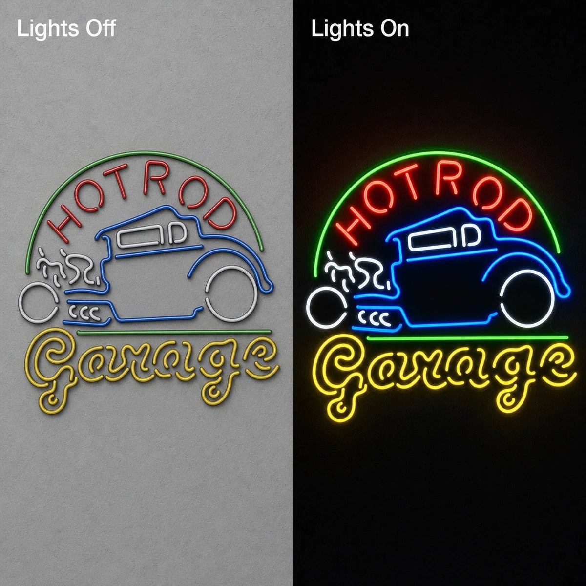 Hot Rod Garage LED Neon Sign Garage Neon Sign - Shineneon