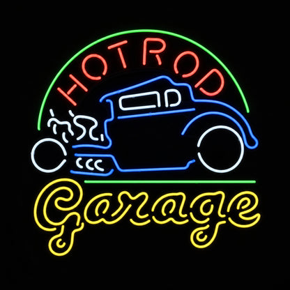 Hot Rod Garage LED Neon Sign Home Garage Wall Decoration main product image