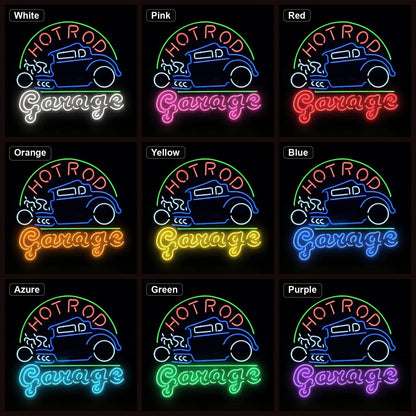 Hot Rod Garage LED Neon Sign Home Garage Wall Decoration - Shineneon