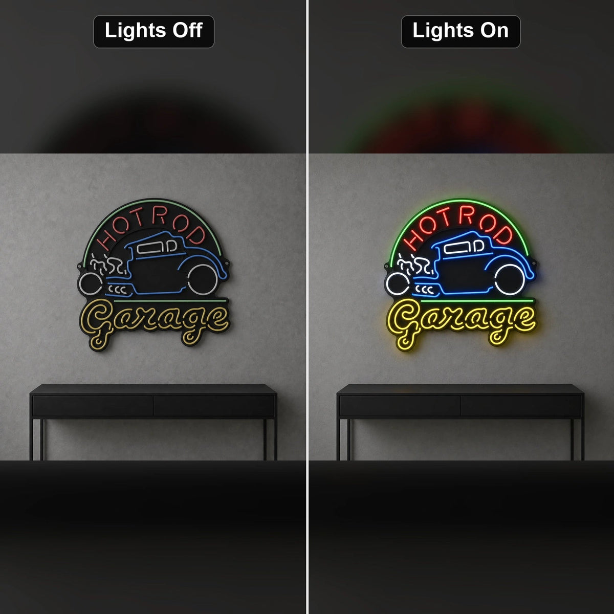 Hot Rod Garage LED Neon Sign Man Cave Neon Sign - Shineneon
