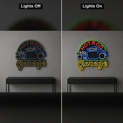 Hot Rod Garage LED Neon Sign Man Cave Neon Sign - Shineneon