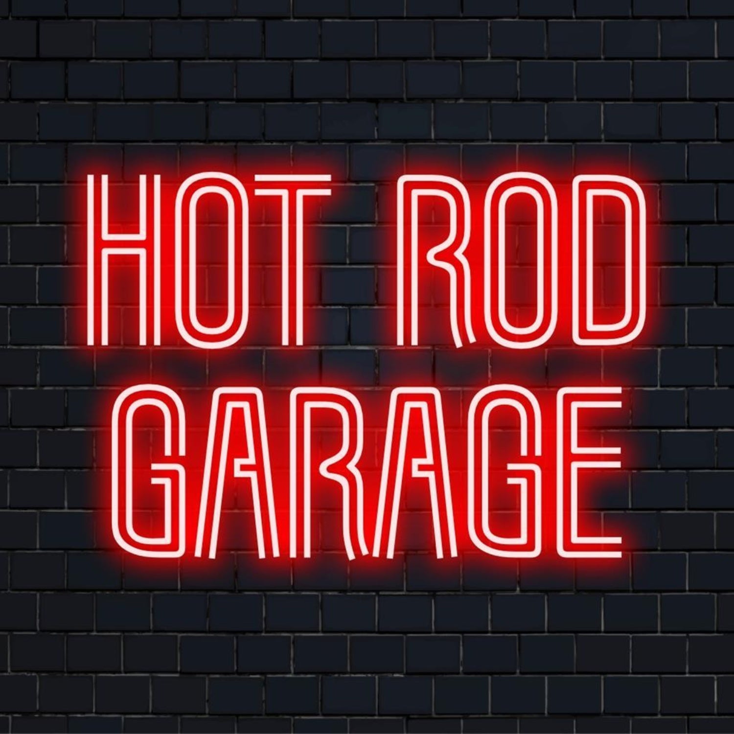 Hot Rod Garage Retro Led Neon Sign For Auto Shop Man Cave | Shineneon