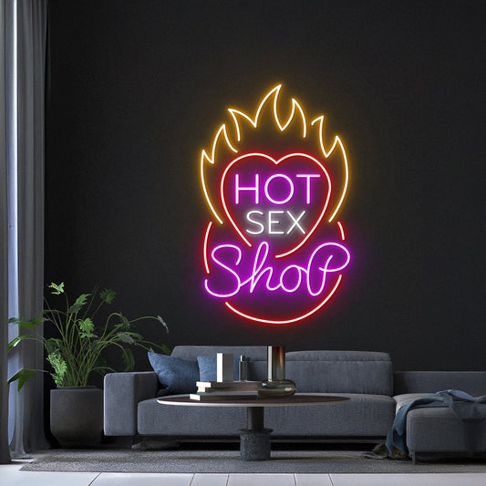 Hot Sex Shop Neon Sign