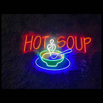 Hot Soup Led Sign Hot Soup Led Neon Sign Neon Wall Decoration Signage | Shineneon
