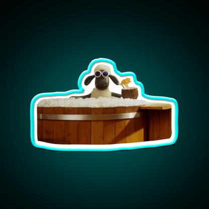 Hot Tub Shaun Cocktail Bar Decor Led Neon Sign Rgb Color - Size and dimension reference