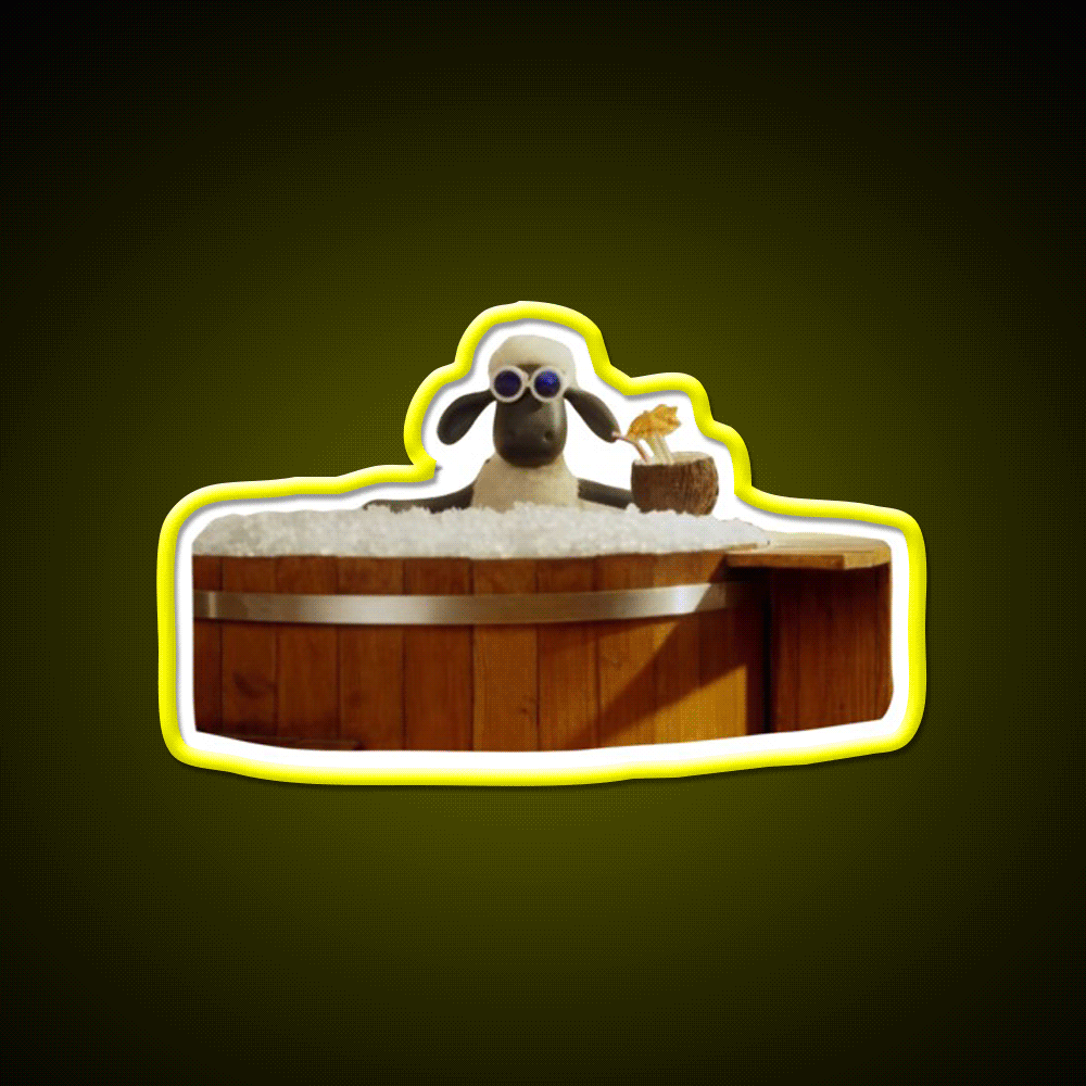 Hot Tub Shaun Cocktail Bar Decor Led Neon Sign Rgb Color - Custom LED neon sign front view