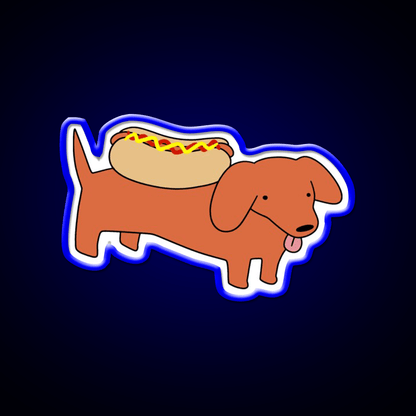Hotdog Dachshund Fast Food Led Neon Sign For Burger Place Rgb Color - Shineneon
