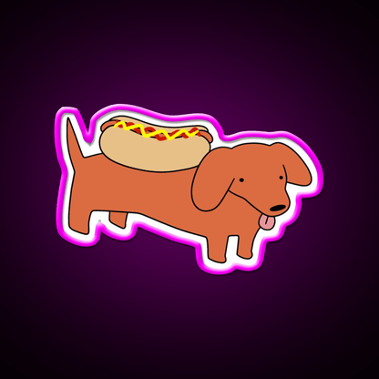 Hotdog Dachshund Fast Food Led Neon Sign For Burger Place Rgb Color - Shineneon