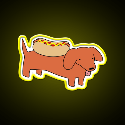 Hotdog Dachshund Fast Food Led Neon Sign For Burger Place Rgb Color - Shineneon