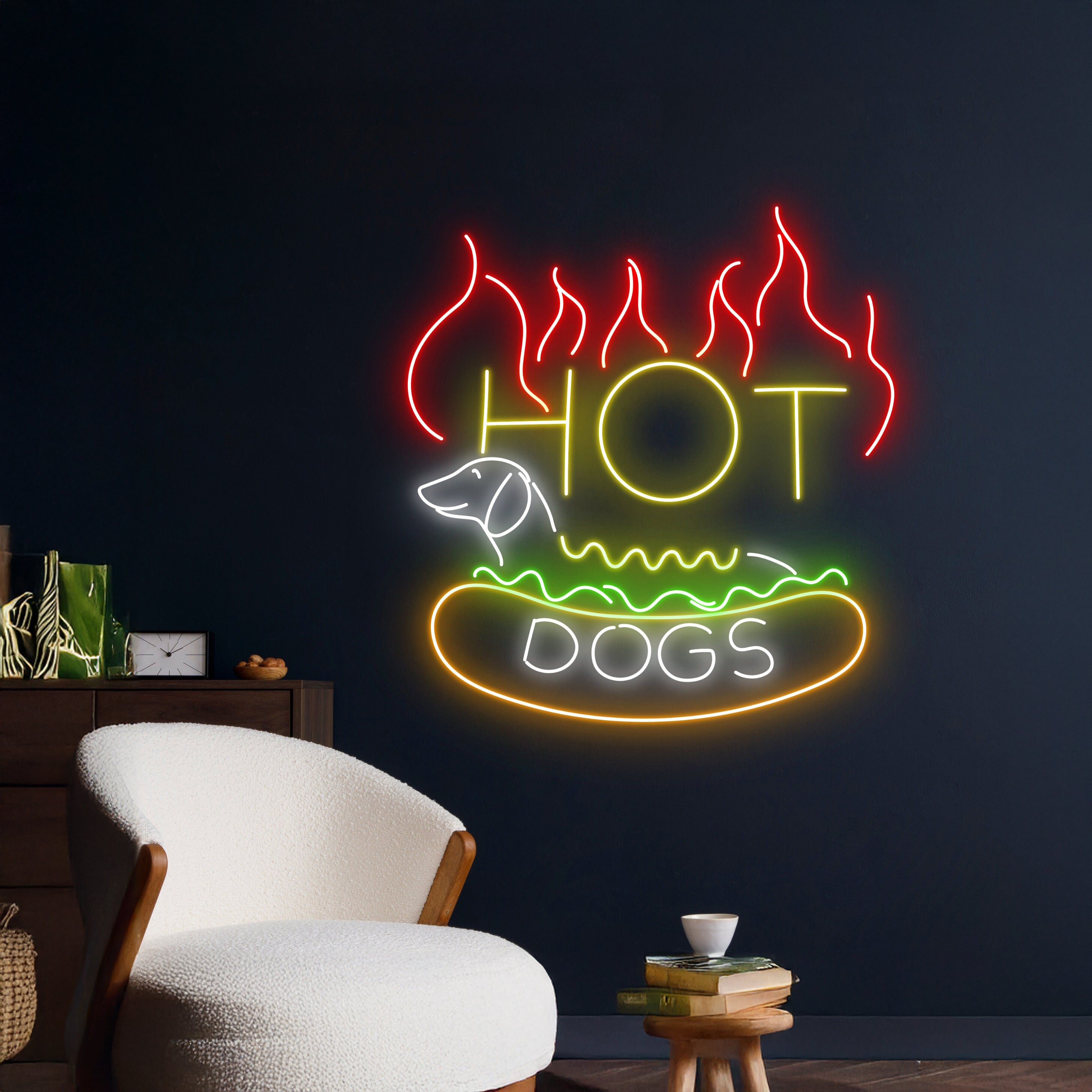 Hotdog Dachshund Neon Sign Food Shop Room Wall Decor | Shineneon