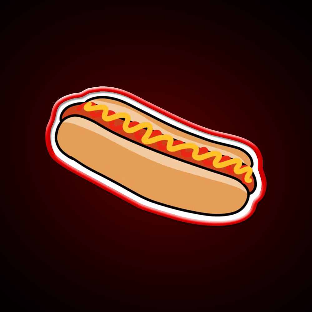 Hotdog Fast Food Led Neon Sign For Burger Place Open Food Sign Rgb Color - Shineneon