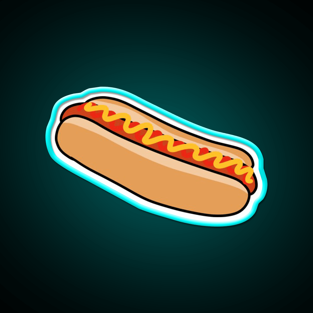 Hotdog Fast Food Led Neon Sign For Burger Place Open Food Sign Rgb Color - Shineneon