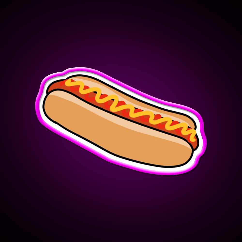 Hotdog Fast Food Led Neon Sign For Burger Place Open Food Sign Rgb Color - Shineneon